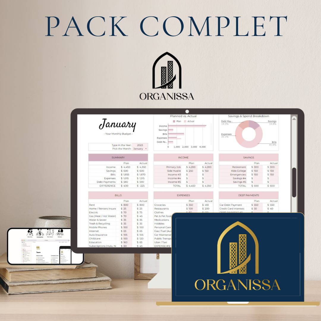 Pack complet - Organissa